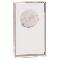 CRY6524 Clear Crystal Rectangle with Globe Etching 